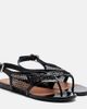 Alaia AlaÃ¯a Fishnet leather-trimmed thong sandals - 1