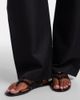 Alaia AlaÃ¯a Fishnet leather-trimmed thong sandals - 2