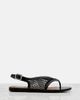 Alaia AlaÃ¯a Fishnet leather-trimmed thong sandals - 5