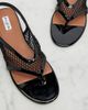Alaia AlaÃ¯a Fishnet leather-trimmed thong sandals - 6