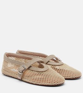 Alaia Alaïa Fishnet Mary Jane flats