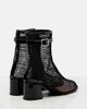 Alaia AlaÃ¯a Fishnet patent leather-trimmed ankle boots - 2