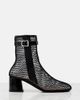 Alaia AlaÃ¯a Fishnet patent leather-trimmed ankle boots - 3