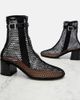 Alaia AlaÃ¯a Fishnet patent leather-trimmed ankle boots - 4