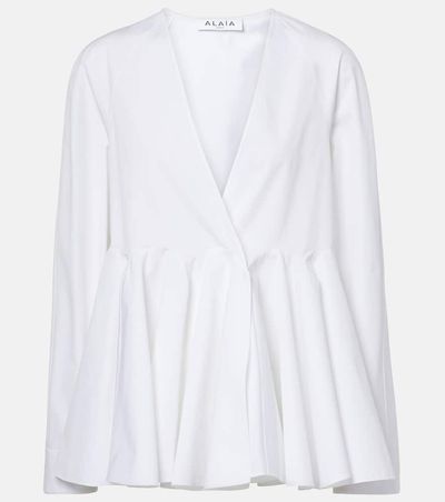 Alaia AlaÃ¯a Flare cotton blouse