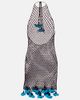 Alaia AlaÃ¯a Floral-appliquÃ© open-knit cotton minidress - 1