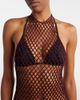 Alaia AlaÃ¯a Floral-appliquÃ© open-knit cotton minidress - 3