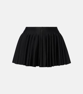 Alaia AlaÃ¯a Godet pleated shorts