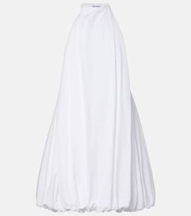 Alaia AlaÃ¯a Halterneck cotton poplin minidress
