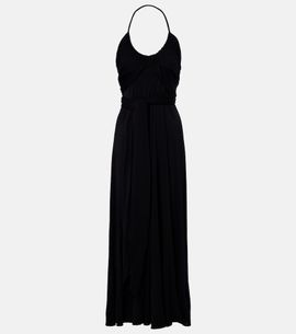 Alaia AlaÃ¯a Halterneck jersey maxi dress