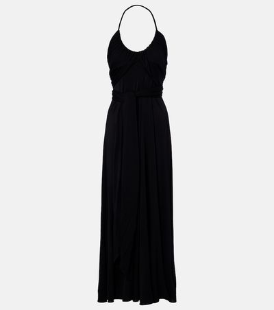 Alaia AlaÃ¯a Halterneck jersey maxi dress