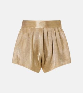 Alaia AlaÃ¯a High-rise mesh shorts