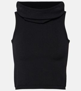 Alaia Alaïa Hooded crop top