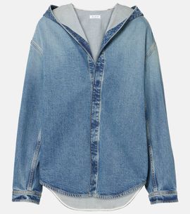 Alaia Alaïa Hooded denim shirt