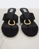 Alaia Alaïa Infra suede thong sandals - 5