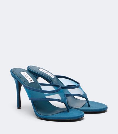 Alaia Alaïa Infra tulle thong sandals