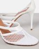 Alaia Alaïa Infradito 90 fishnet patent leather pumps - 5