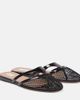 Alaia Alaïa Infradito fishnet leather-trimmed mules - 1