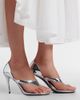 Alaia Alaïa Infradito mirrored leather thong sandals - 2