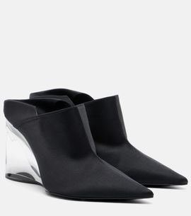 Alaia AlaÃ¯a Invisible convertible satin wedge mules