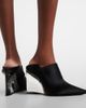 Alaia AlaÃ¯a Invisible convertible satin wedge mules - 2