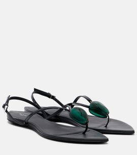 Alaia AlaÃ¯a Invisible embellished leather sandals