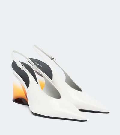 Alaia Alaïa Invisible leather wedge pumps