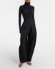 Alaia Alaïa Invisible leather wedge thong sandals - 4
