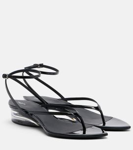 Alaia AlaÃ¯a Invisible patent leather thong sandals