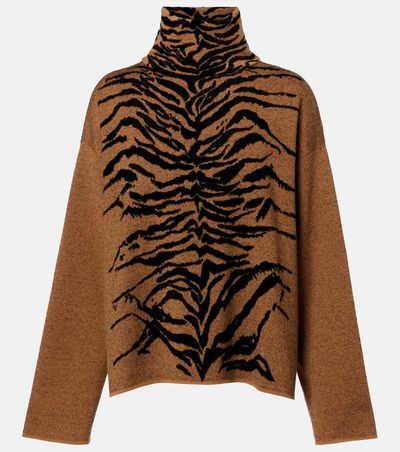 Alaia AlaÃ¯a Jacquard turtleneck sweater