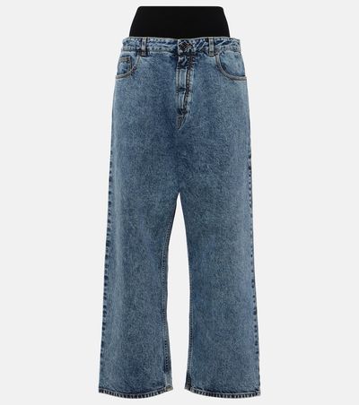 Alaia AlaÃ¯a Knit Band straight jeans