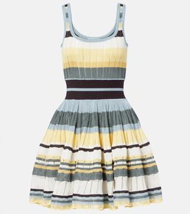 Alaia AlaÃ¯a Knitted striped minidress