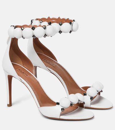 Alaia AlaÃ¯a La Bombe 90 leather sandals