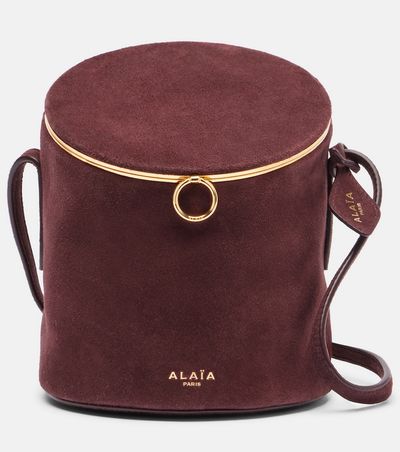 Alaia Alaïa La Canette Small suede bucket bag