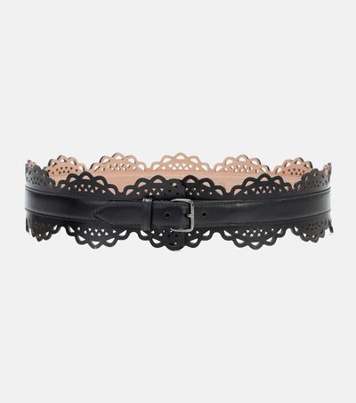 Alaia AlaÃ¯a Laser-cut leather belt