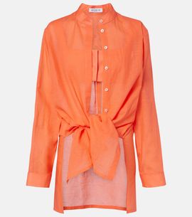 Alaia AlaÃ¯a Layered cotton and linen shirt