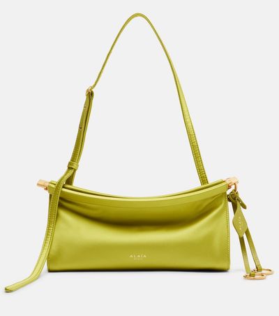 Alaia AlaÃ¯a Le Click East West Small leather-trimmed satin shoulder bag
