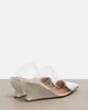 Alaia AlaÃ¯a Le Coeur patent leather wedge mules - 3