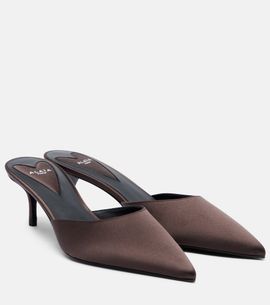 Alaia AlaÃ¯a Le Coeur satin mules