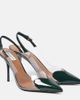 Alaia Alaïa Le Cœur 90 patent leather and PU slingback pumps - 1