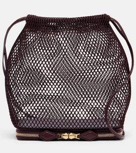 Alaia AlaÃ¯a Le Pochon fishnet bucket bag