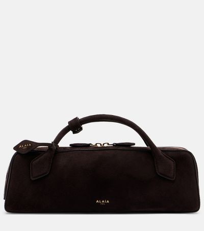 Alaia AlaÃ¯a Le Teckel Small suede top-handle bag