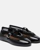Alaia Alaïa Leather-trimmed fishnet ballet flats - 1