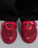 Alaia Alaïa Leather-trimmed fishnet Mary Jane flats - 3