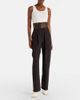 Alaia AlaÃ¯a Leather-trimmed wool straight pants - 2
