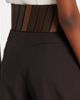 Alaia AlaÃ¯a Leather-trimmed wool straight pants - 4