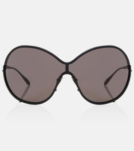 Alaia AlaÃ¯a Lettering Logo oversized sunglasses