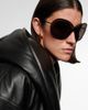 Alaia AlaÃ¯a Lettering Logo oversized sunglasses - 6