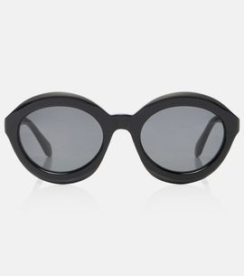 Alaia AlaÃ¯a Lettering Logo round sunglasses