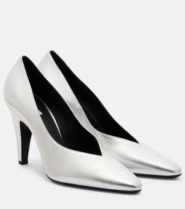 Alaia Alaïa Metallic leather pumps